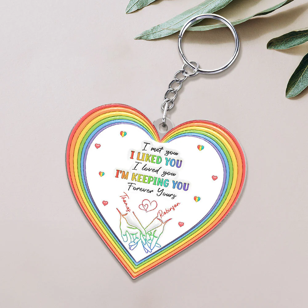 Love is Love - Personalized Custom Acrylic Keychain - Image 2