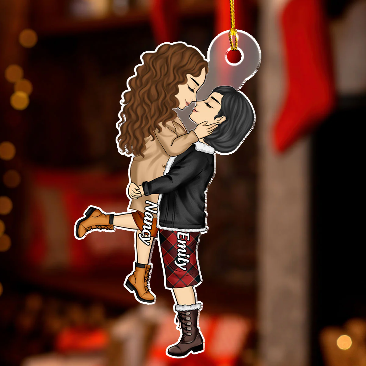 Love Is Love - Personalized Custom Acrylic Ornament - Image 2