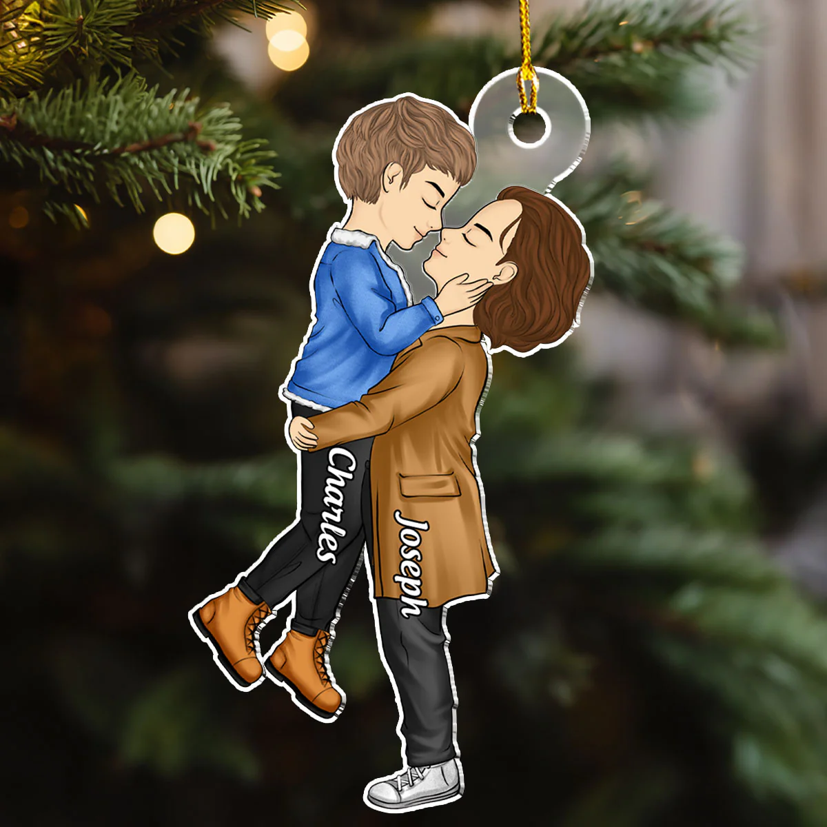 Love Is Love - Personalized Custom Acrylic Ornament - Image 4