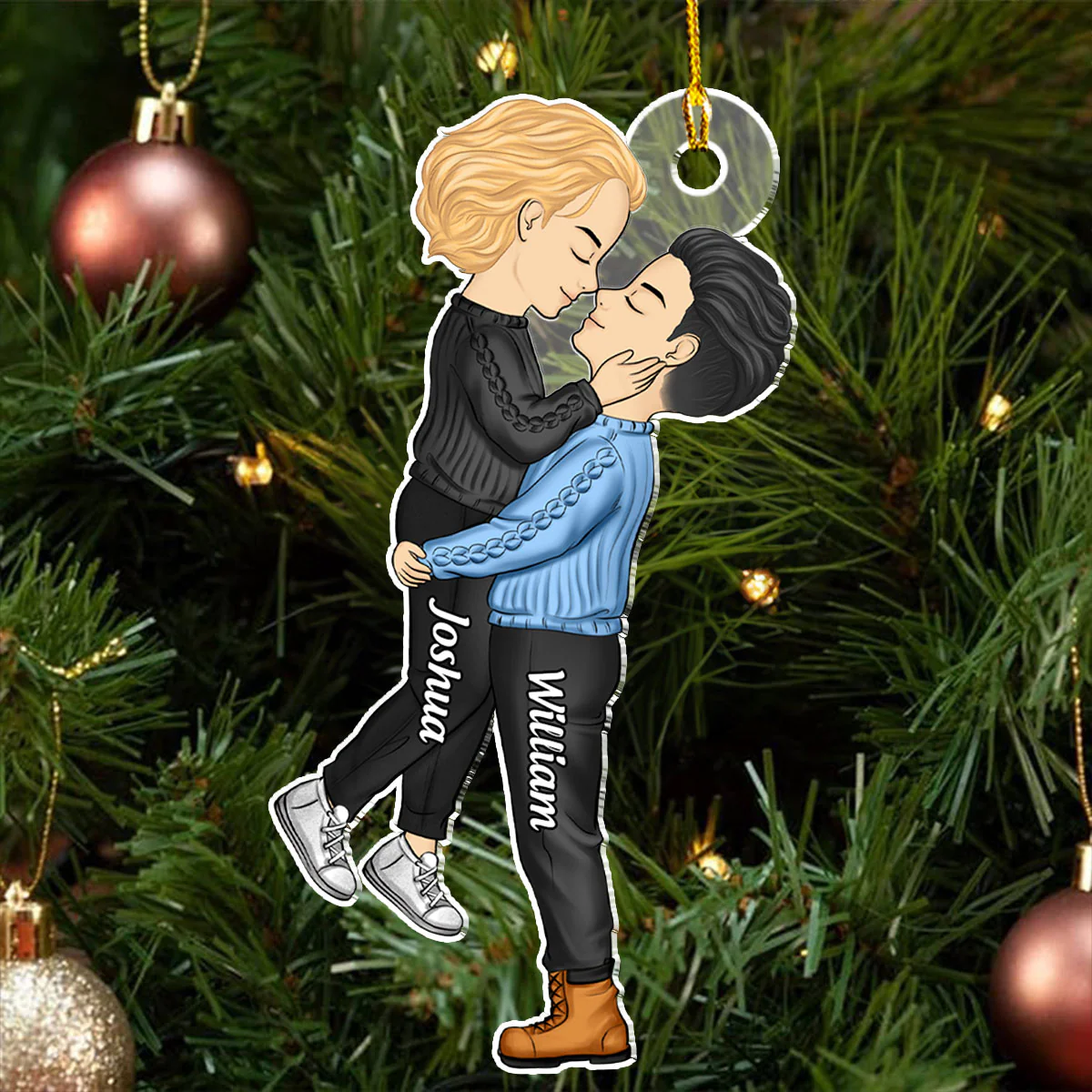 Love Is Love - Personalized Custom Acrylic Ornament - Image 5