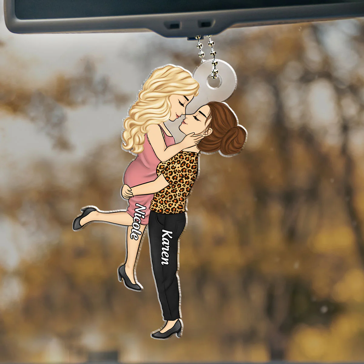 Love is Love - Personalized Custom Car Ornament - Image 3