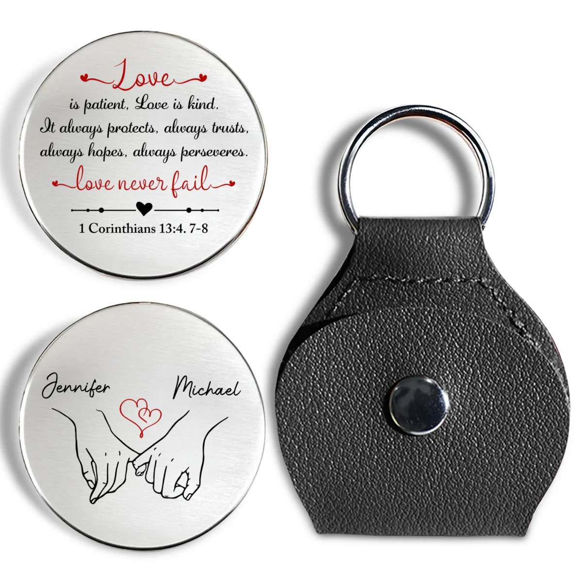 Love Is Patient - Personalized Custom Pocket Hug - Image 6