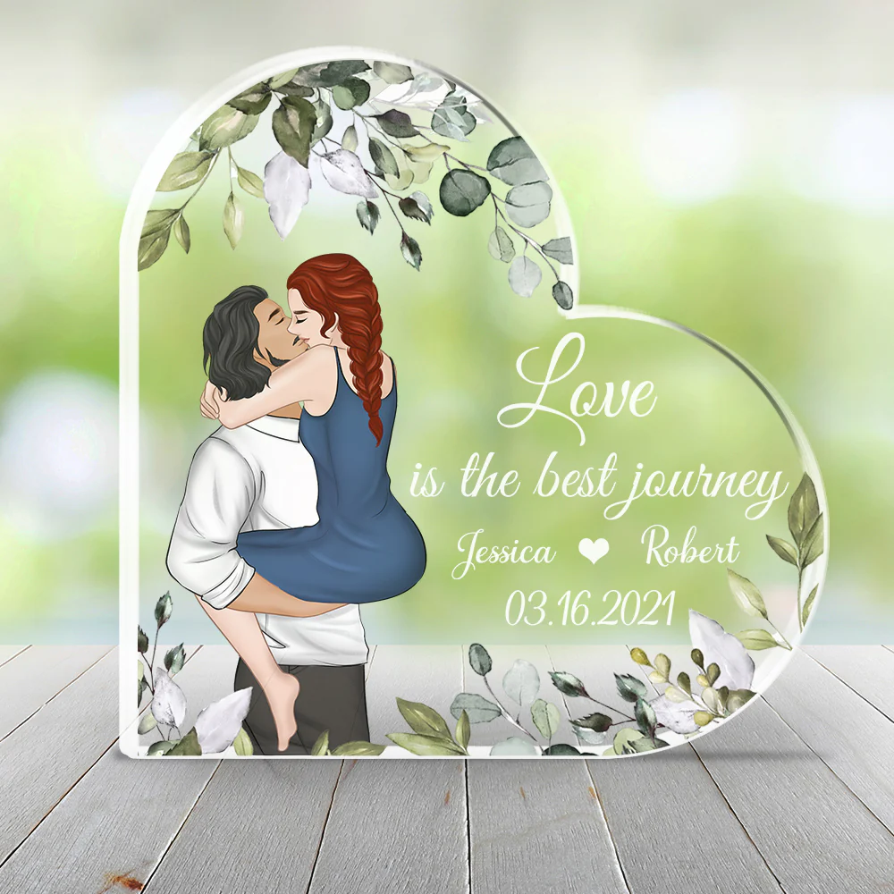 Love Is The Best Journey - Personalized Custom Acrylic Plaque - Image 3