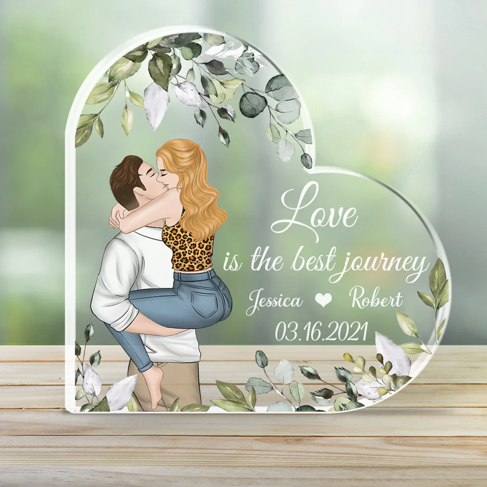 Love Is The Best Journey - Personalized Custom Acrylic Plaque - Image 4