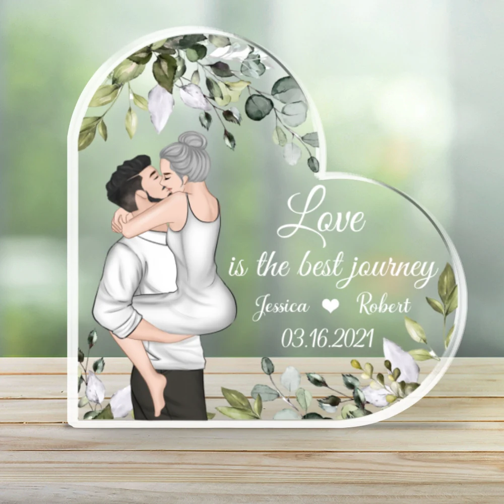 Love Is The Best Journey - Personalized Custom Acrylic Plaque - Image 5