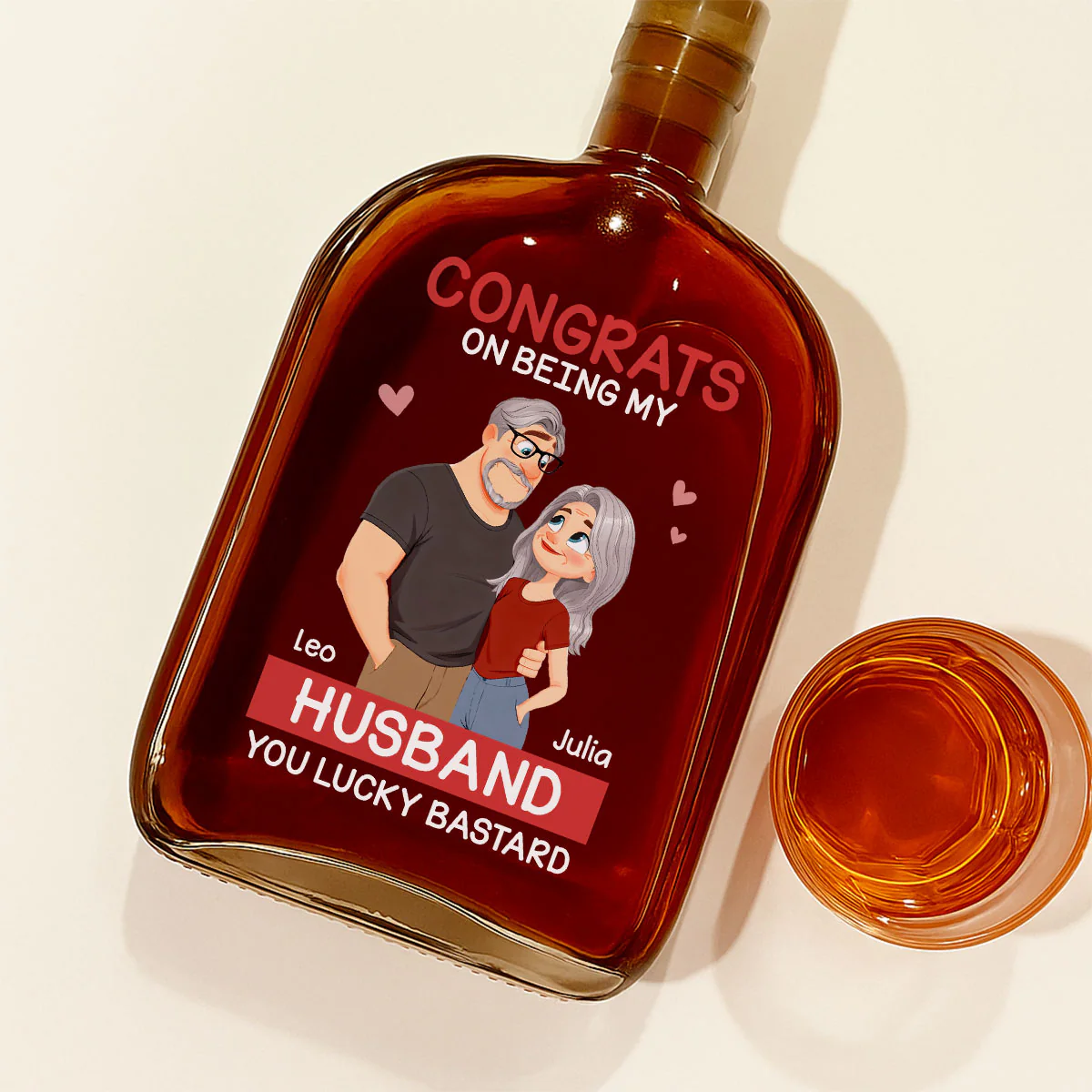 Love Is You - Personalized Custom Spirits Decanter - Image 2