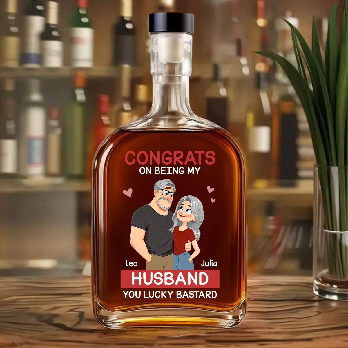 Love Is You - Personalized Custom Spirits Decanter - Image 3