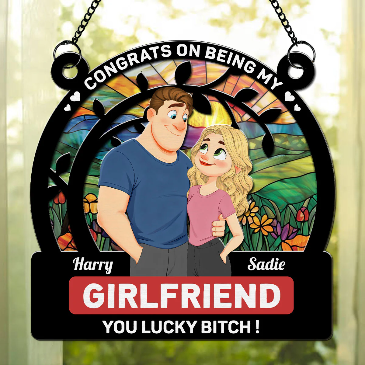 Love Is You - Personalized Custom Suncatcher - Image 3