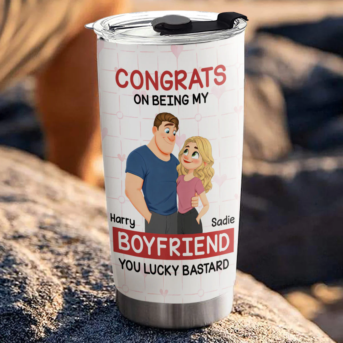 Love Is You - Personalized Custom Tumbler - Image 2