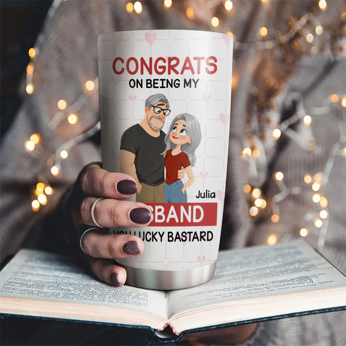 Love Is You - Personalized Custom Tumbler - Image 3