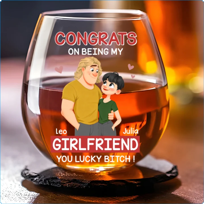 Love Is You - Personalized Custom Wine Glass - Image 5