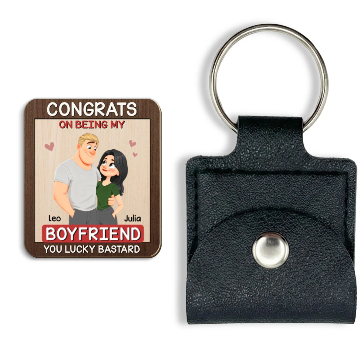 Love Is You - Personalized Custom Wooden Pocket Hug - Image 6
