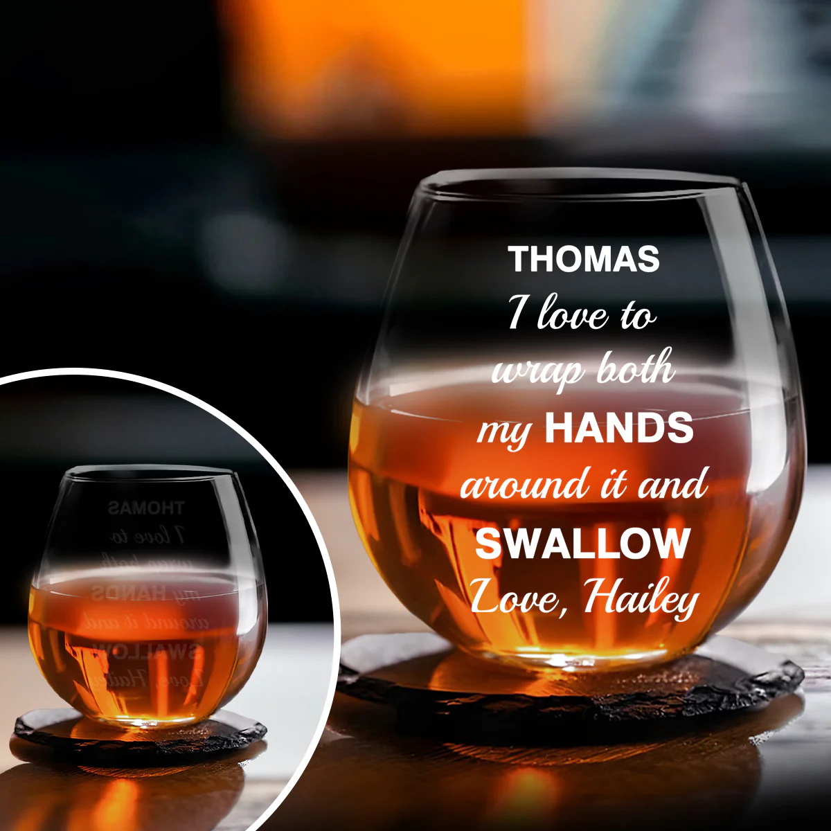 Love It - Personalized Custom Wine Glass - Image 3