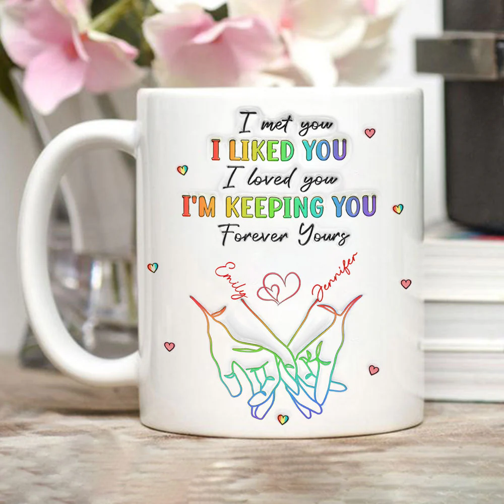 Love Knows No Gender - Personalized Custom 3D Inflated Effect Mug - Gift For Husband Wife, Anniversary, LGBTQ+ - Image 2