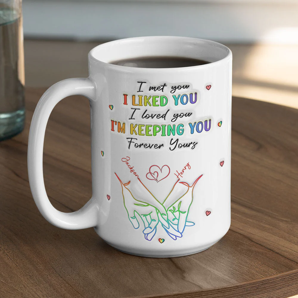 Love Knows No Gender - Personalized Custom 3D Inflated Effect Mug - Gift For Husband Wife, Anniversary, LGBTQ+ - Image 4