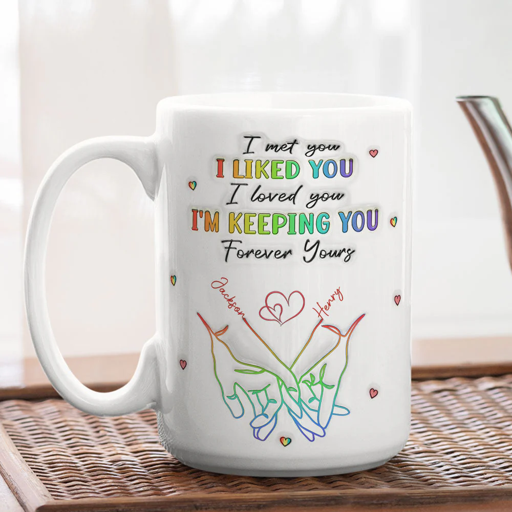 Love Knows No Gender - Personalized Custom 3D Inflated Effect Mug - Gift For Husband Wife, Anniversary, LGBTQ+ - Image 5