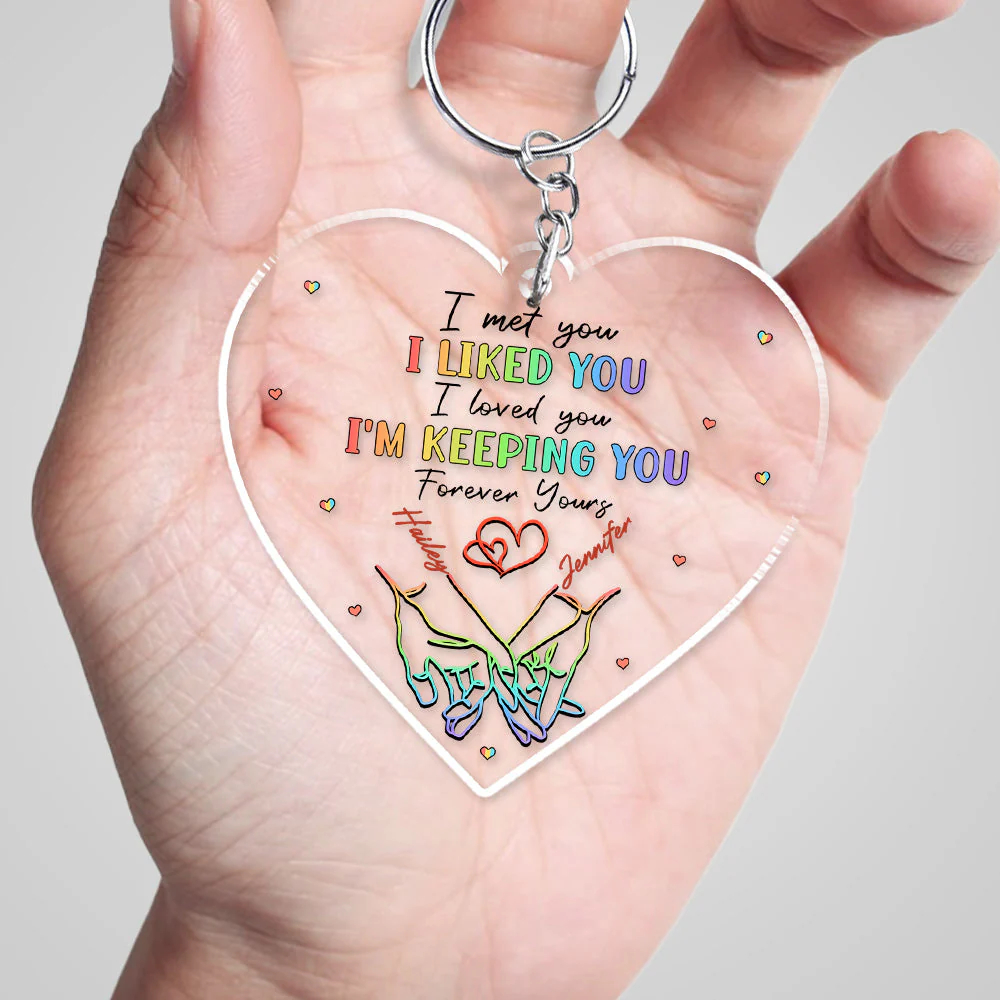 Love Knows No Gender - Personalized Custom Acrylic Keychain - Image 3