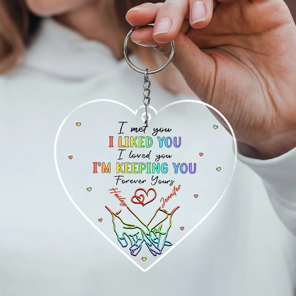Love Knows No Gender - Personalized Custom Acrylic Keychain - Image 4