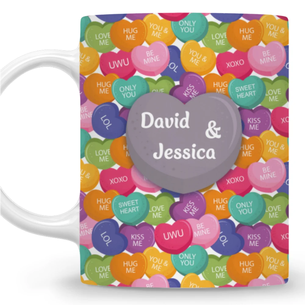 Love Laughter And Candy- Personalized Custom Coffee Mug - Image 6