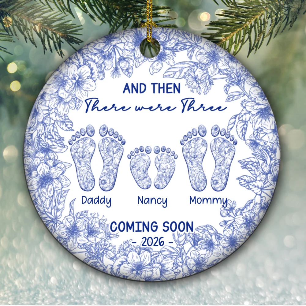 Love Makes A Family Grow - Personalized Custom Ceramic Ornament - Image 6