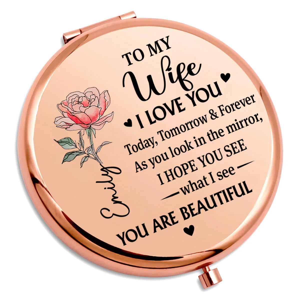 Love Makes You Shine - Personalized Custom Compact Mirror - Image 2