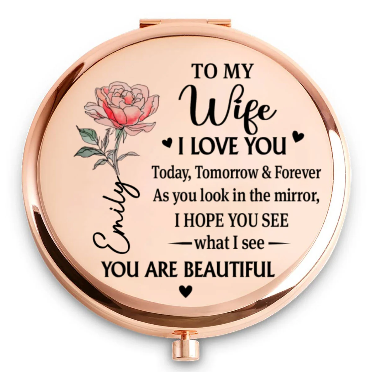 Love Makes You Shine - Personalized Custom Compact Mirror - Image 5
