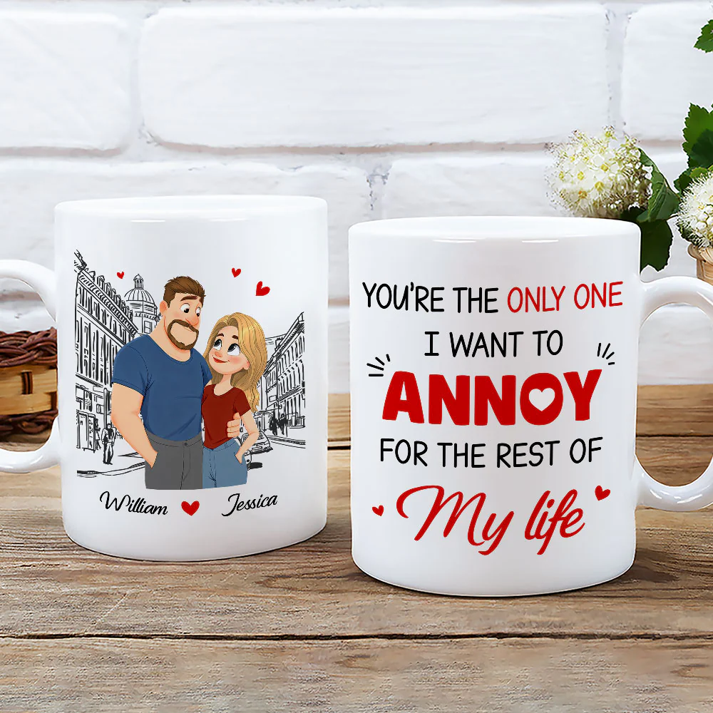 Love Means Annoying You - Personalized Custom Coffee Mug - Image 2