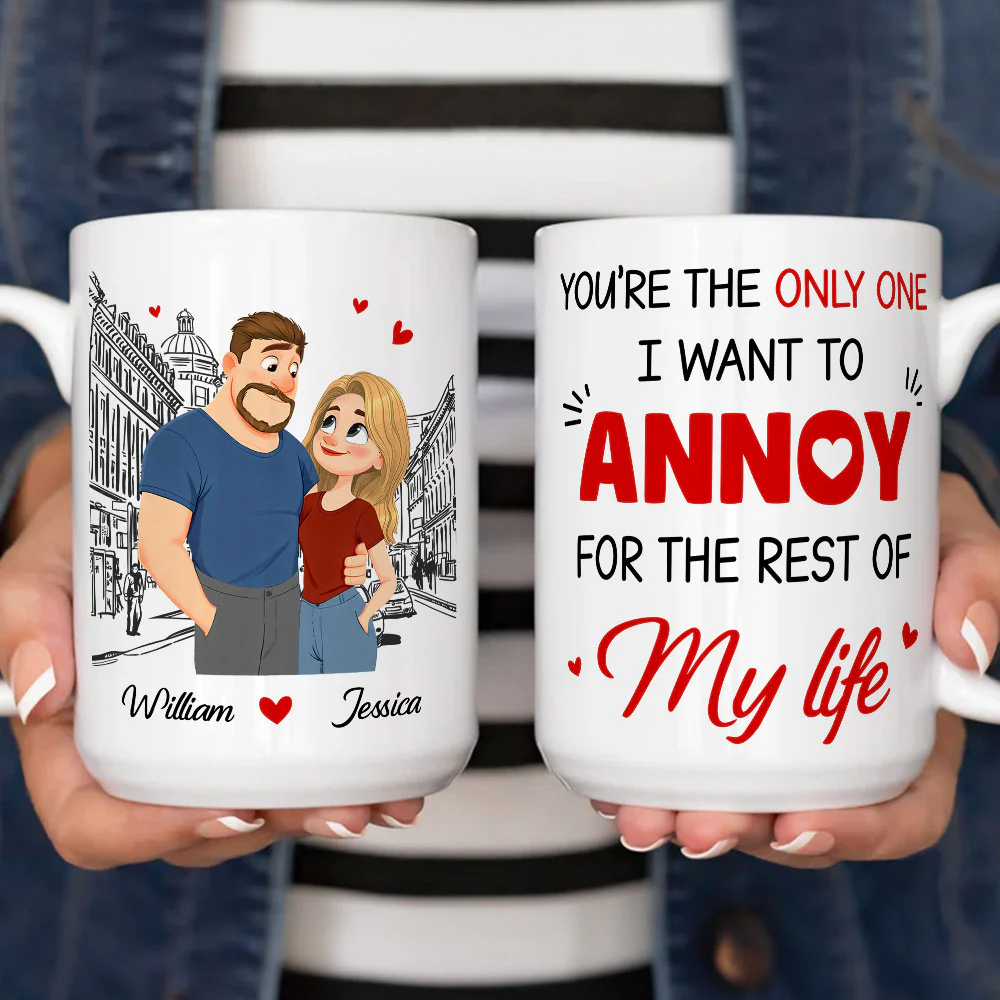 Love Means Annoying You - Personalized Custom Coffee Mug - Image 5