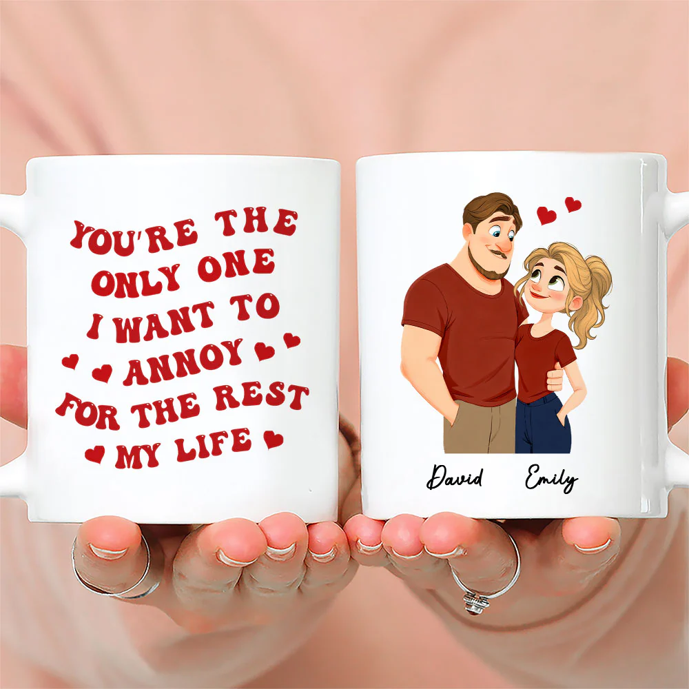 Love Means Annoying You Version 2 - Personalized Custom Coffee Mug - Image 3
