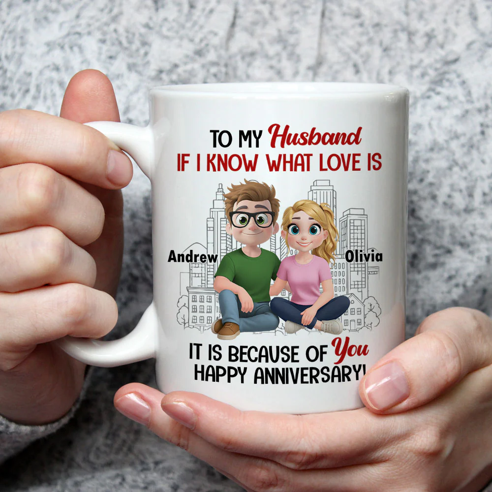 Love Means You And Me - Personalized Custom Coffee Mug - Image 2