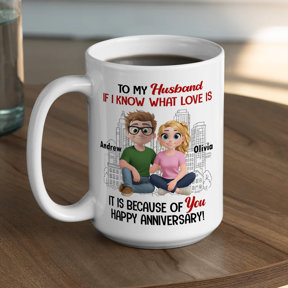 Love Means You And Me - Personalized Custom Coffee Mug - Image 5