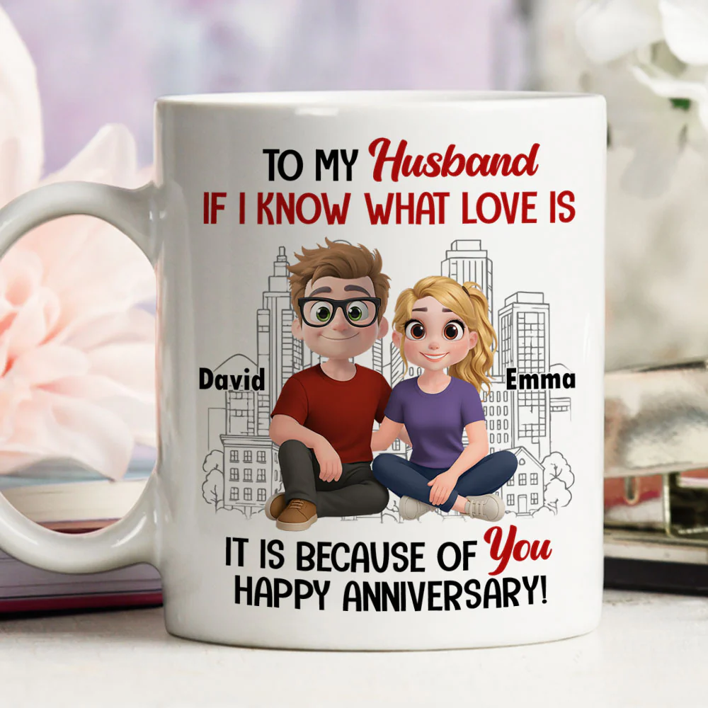 Love Means You And Me - Personalized Custom Coffee Mug - Image 6