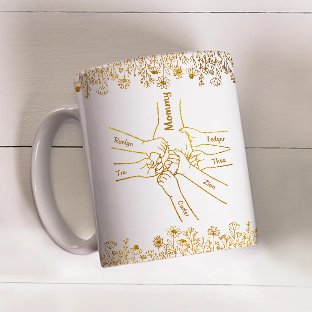 Love Mom Grandma - Personalized Custom Coffee Mug - Image 4