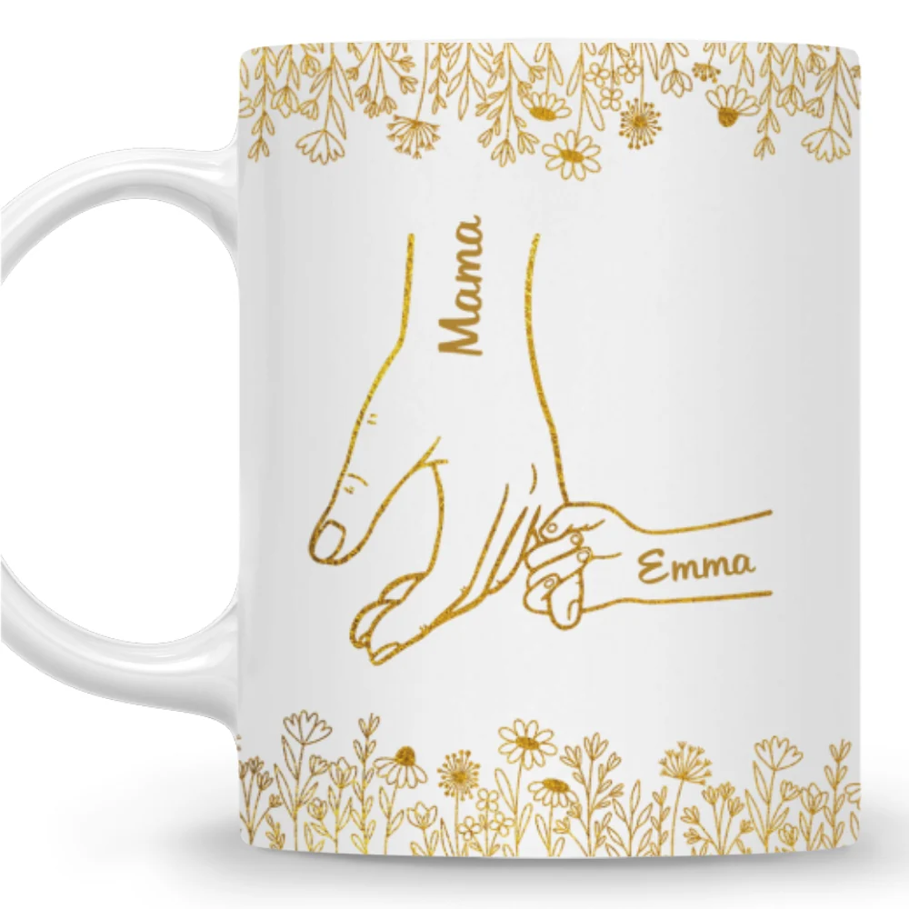 Love Mom Grandma - Personalized Custom Coffee Mug - Image 5
