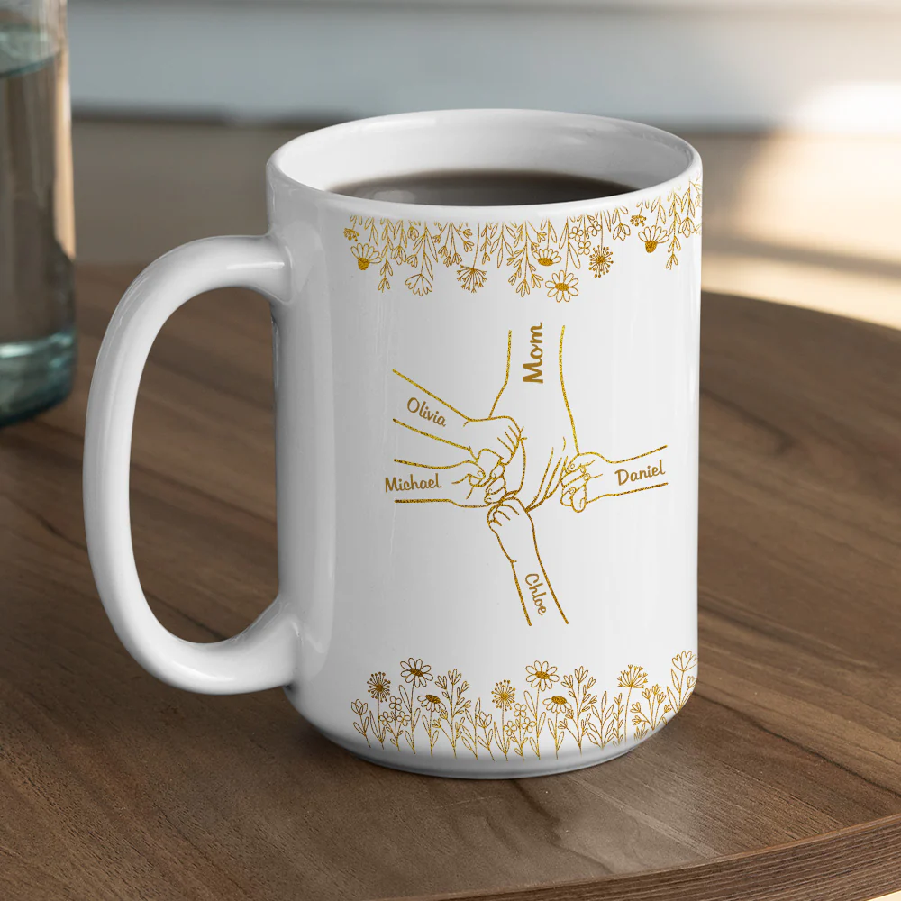 Love Mom Grandma - Personalized Custom Coffee Mug - Image 6