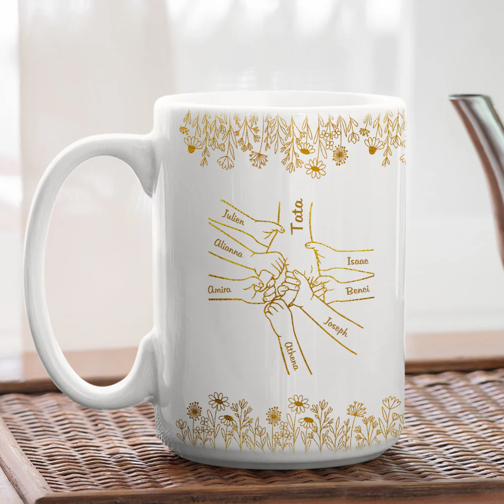 Love Mom Grandma - Personalized Custom Coffee Mug - Image 7