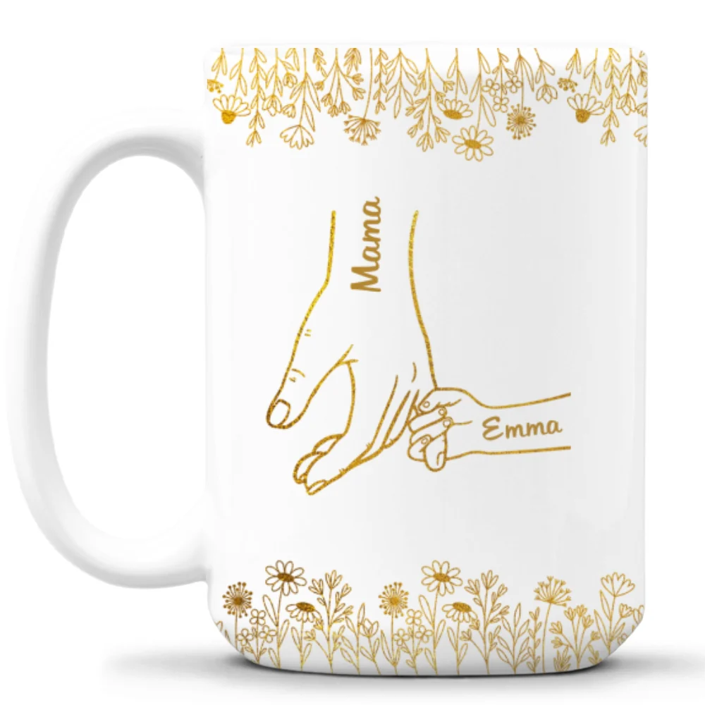 Love Mom Grandma - Personalized Custom Coffee Mug - Image 9