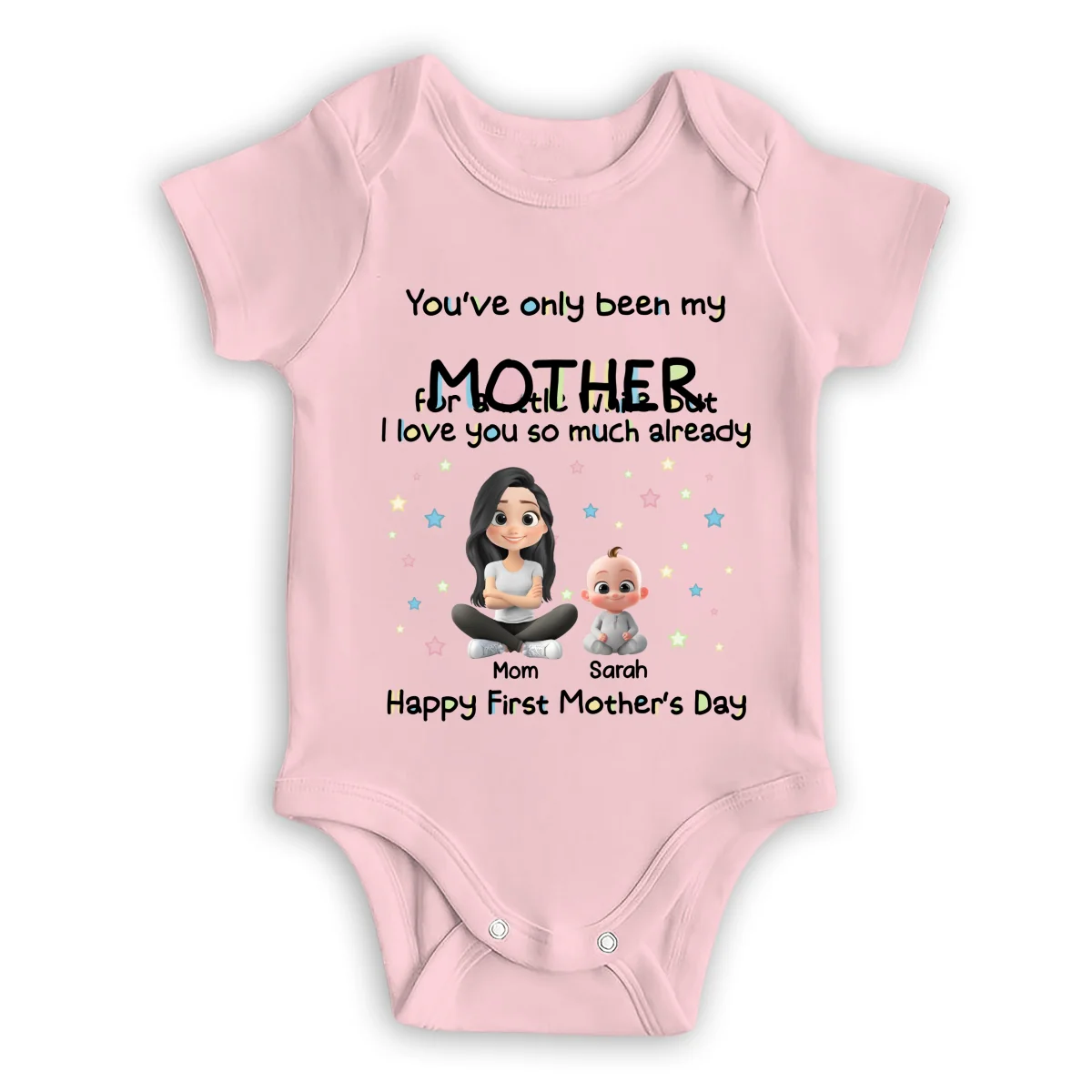 Love Mom So Much - Personalized Custom Baby Onesie - Image 10