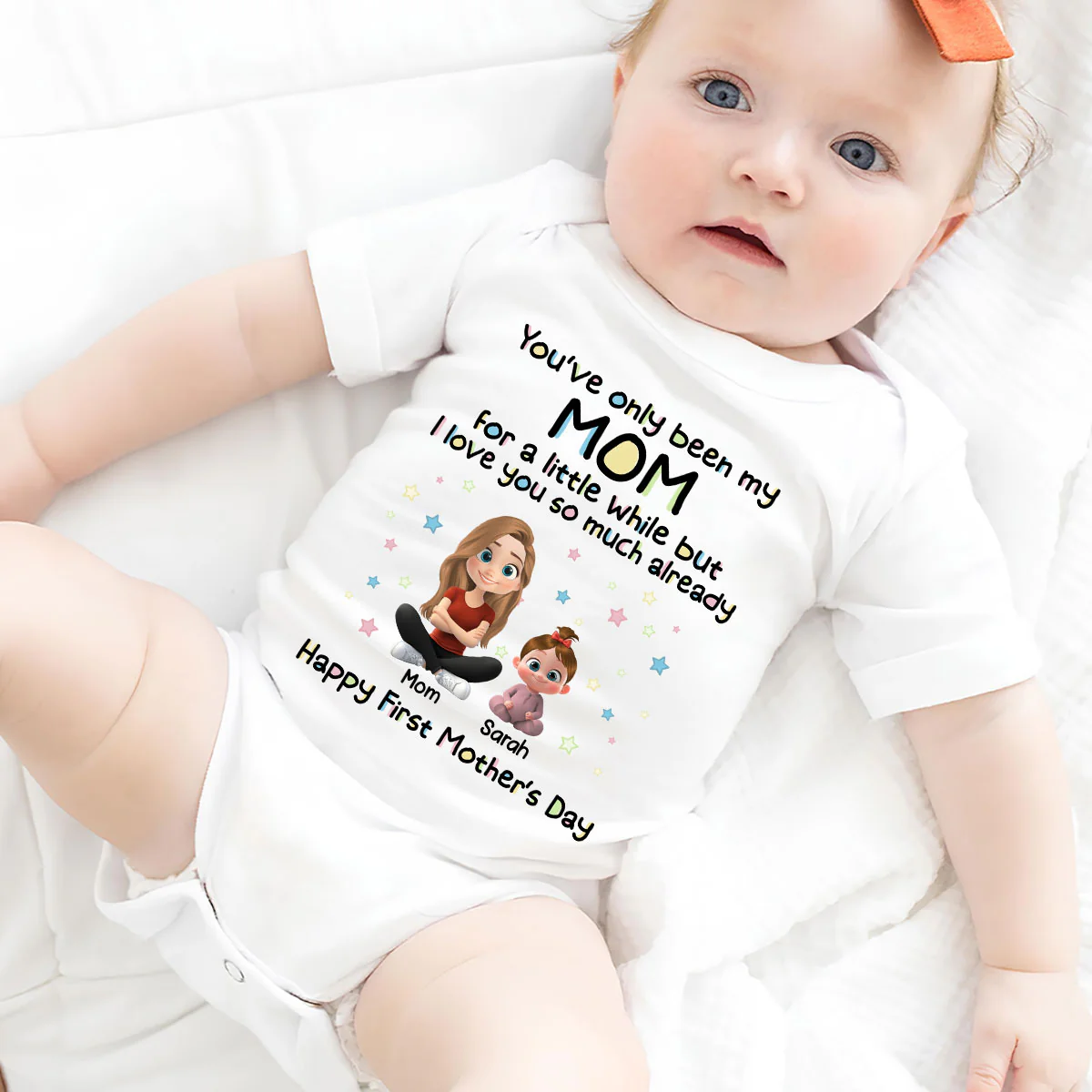 Love Mom So Much - Personalized Custom Baby Onesie - Image 4