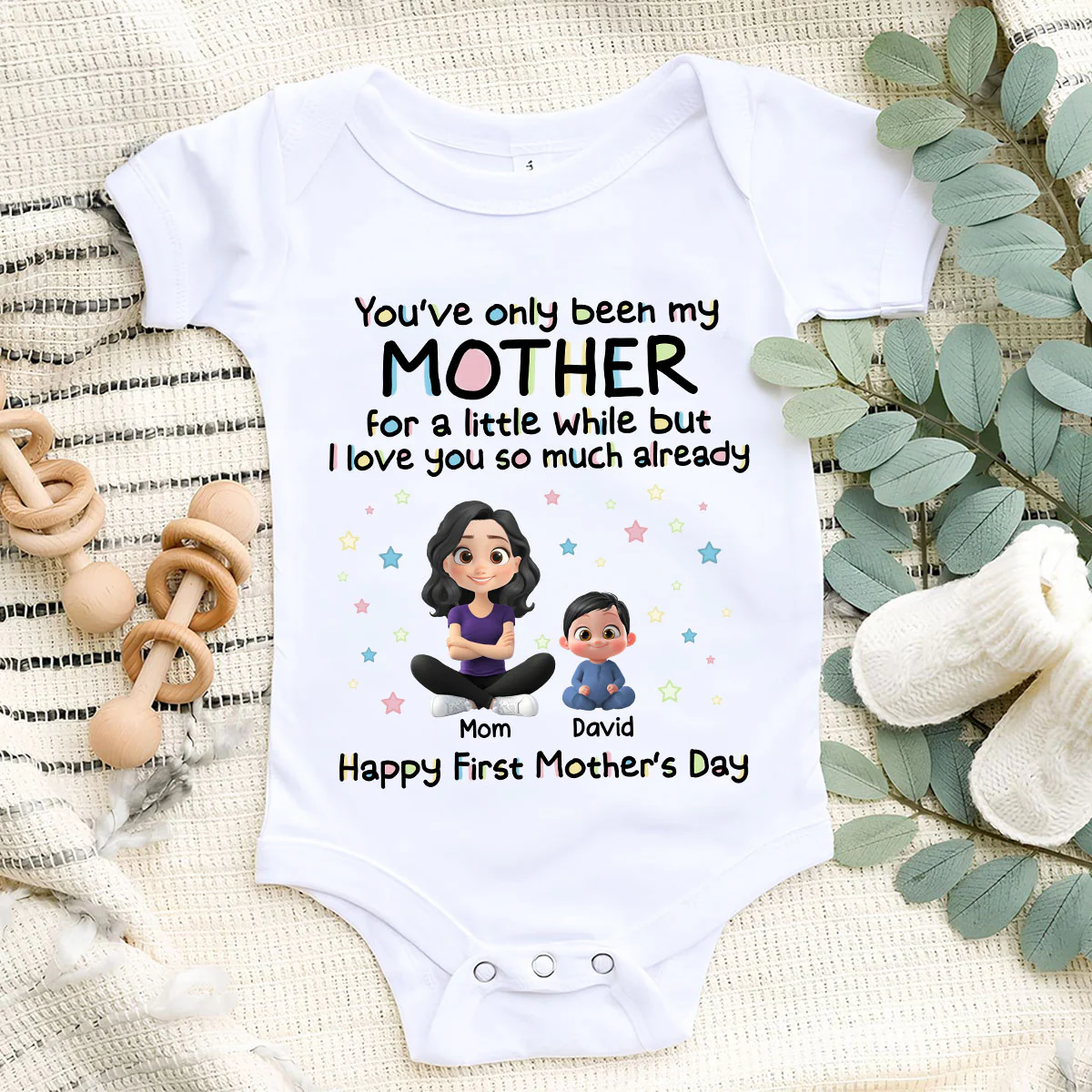 Love Mom So Much - Personalized Custom Baby Onesie - Image 7