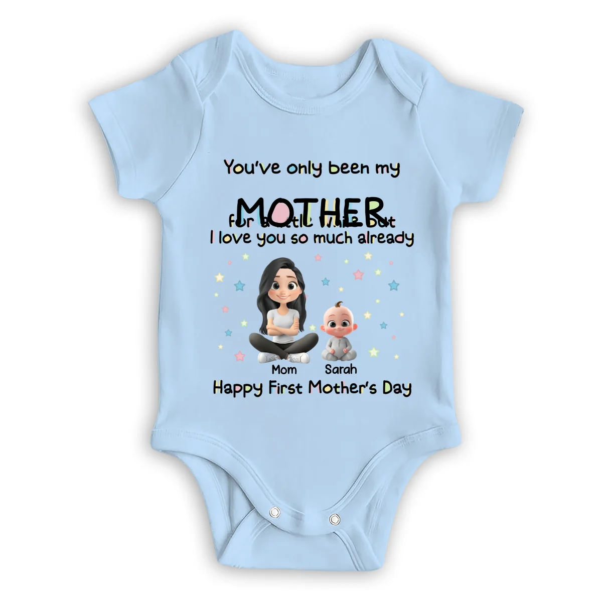 Love Mom So Much - Personalized Custom Baby Onesie - Image 9