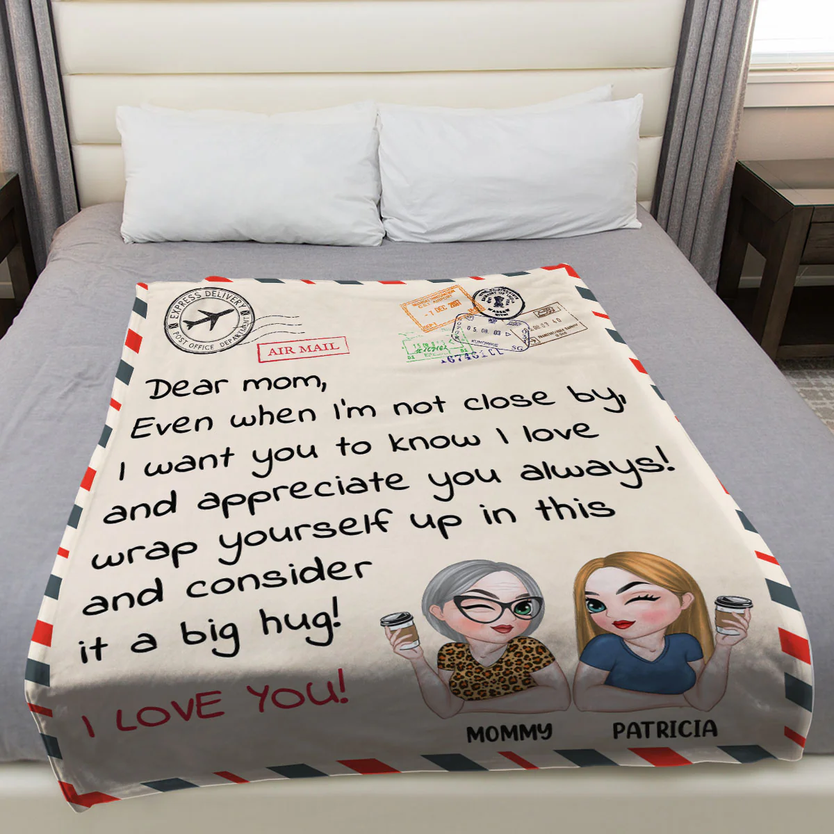 Love Mom So Much - Personalized Custom Fleece Blanket - Image 3