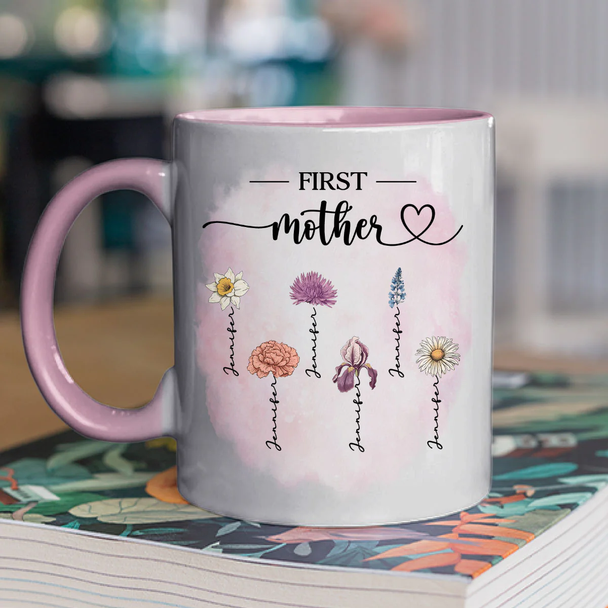 Love Mommy - Personalized Custom Accent Mug - Image 3