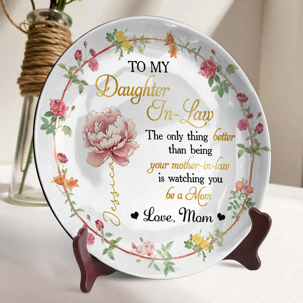 Love My Daughter In Law - Personalized Custom Plate - Image 3