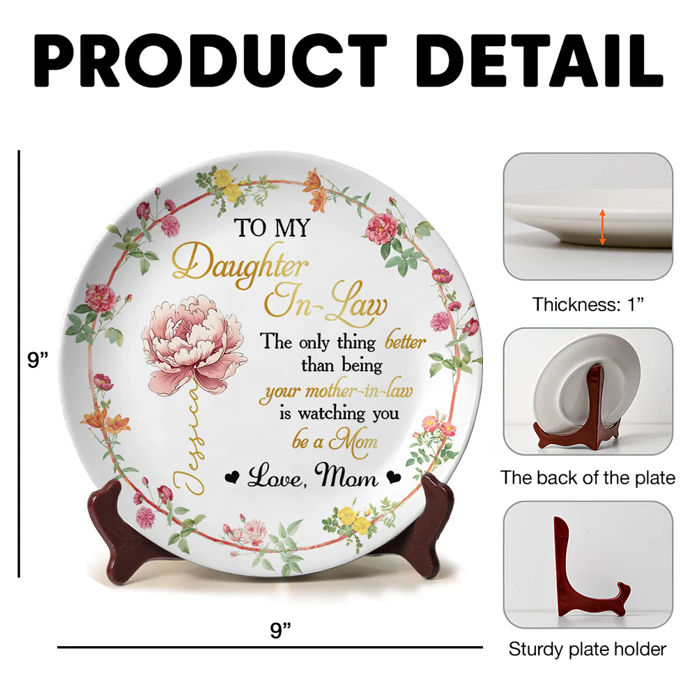 Love My Daughter In Law - Personalized Custom Plate - Image 5