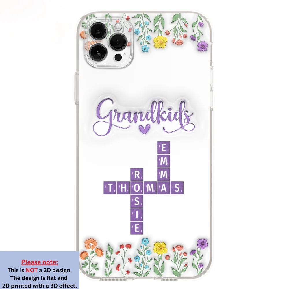 Love My Grandkids Crossword - Personalized Custom 3D Inflated Effect Phone Case - Image 11