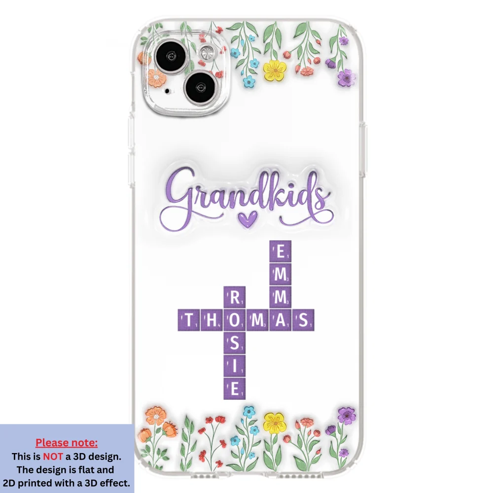 Love My Grandkids Crossword - Personalized Custom 3D Inflated Effect Phone Case - Image 13