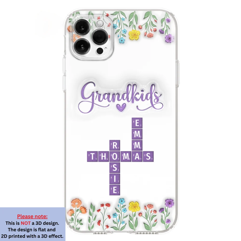 Love My Grandkids Crossword - Personalized Custom 3D Inflated Effect Phone Case - Image 14