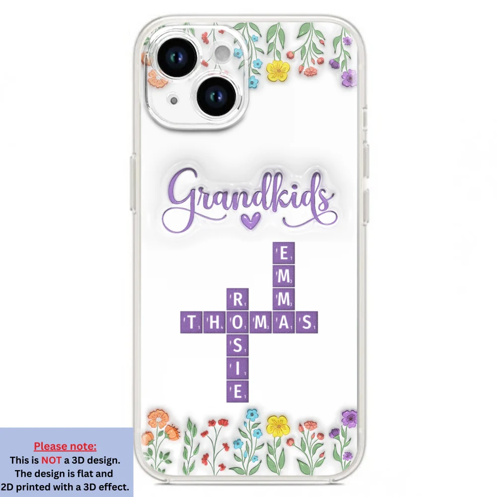 Love My Grandkids Crossword - Personalized Custom 3D Inflated Effect Phone Case - Image 17