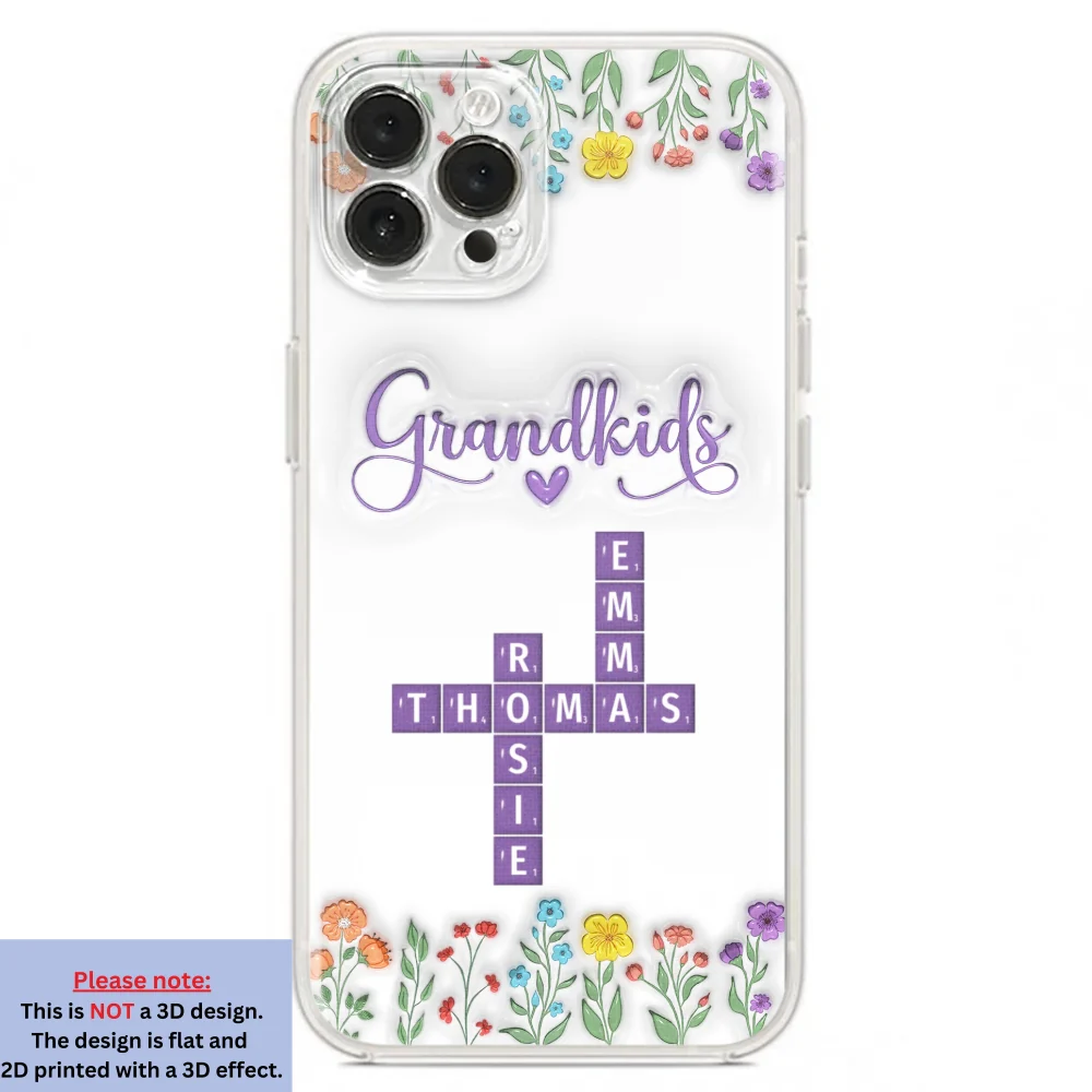 Love My Grandkids Crossword - Personalized Custom 3D Inflated Effect Phone Case - Image 18